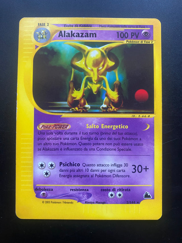Alakazam Skyridge 2/144 No Holo Near Mint – Pokémon