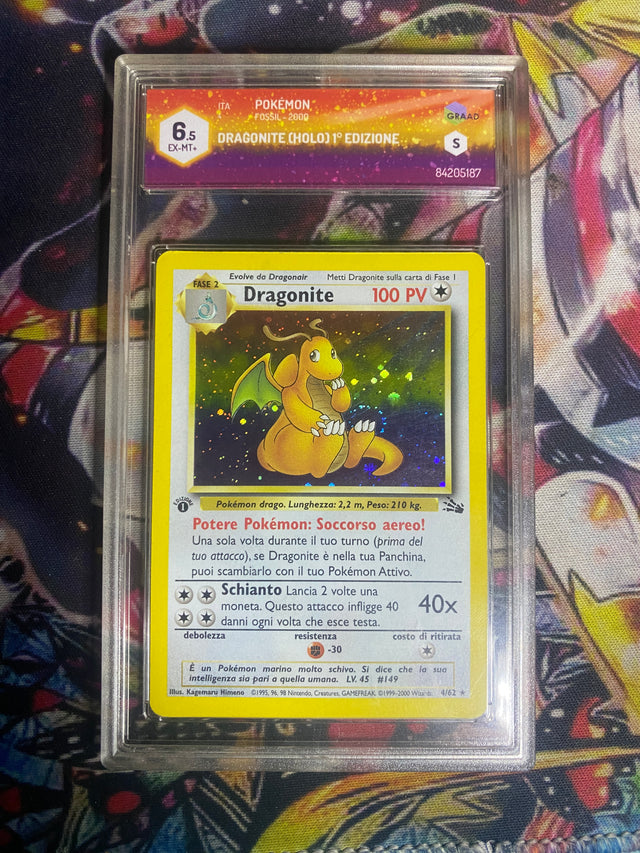 Dragonite 1a Edizione ITA Fossili 2000 GRAAD 6.5 – Pokémon gradata