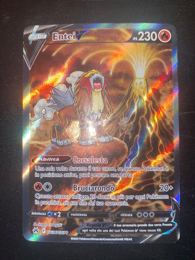 Entei V GG36 ITA Near Mint Crown Zenith – Pokémon