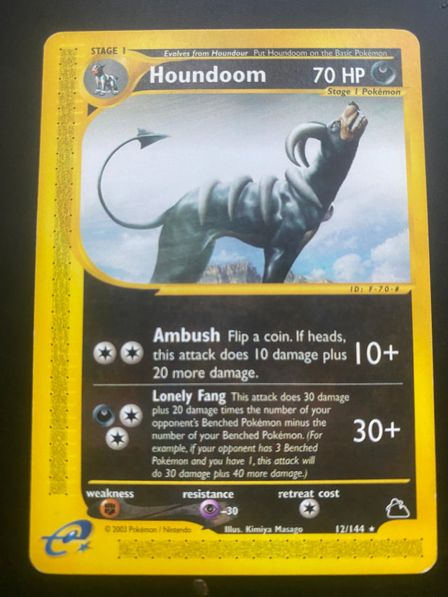 HOUNDOOM ENG 12/144 NO HOLO GOOD – Pokémon