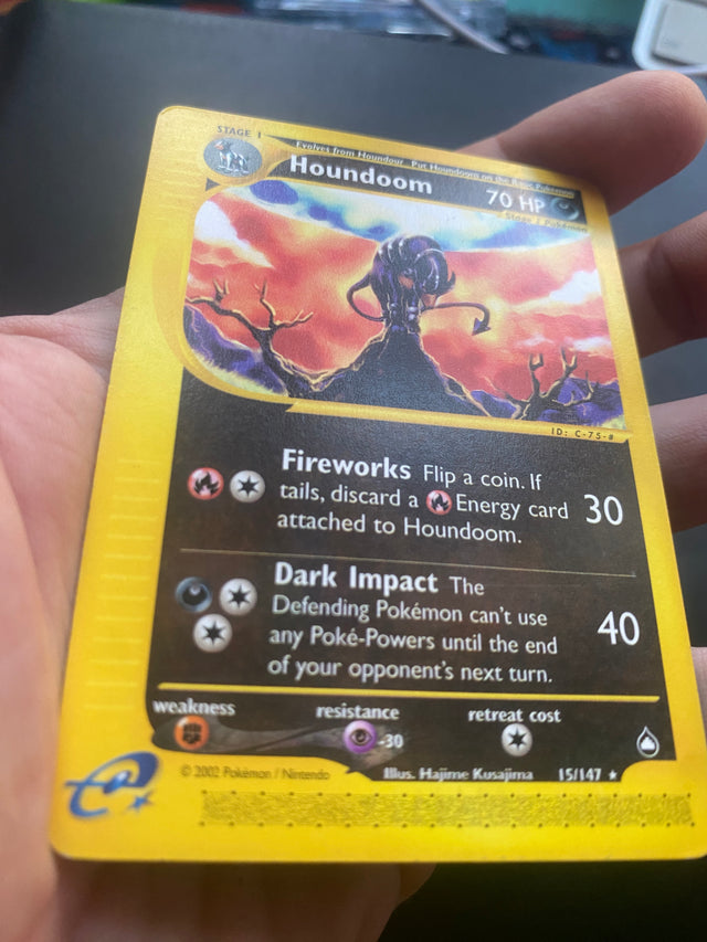 Houndoom 15/147 ENG No Holo GOOD Aquapolis – Pokémon – foto 3