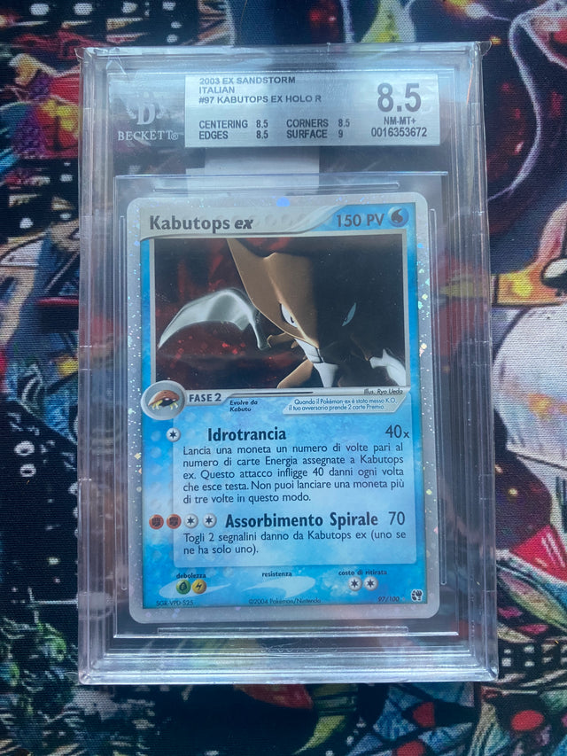 Kabutops ex 97/100 ITA EX Tempesta di Sabbia BGS 8.5 – Pokémon gradata