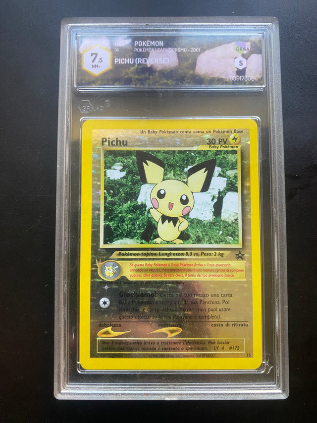 Pichu Promo ITA 2001 GRAAD 7.5 – Pokémon gradata