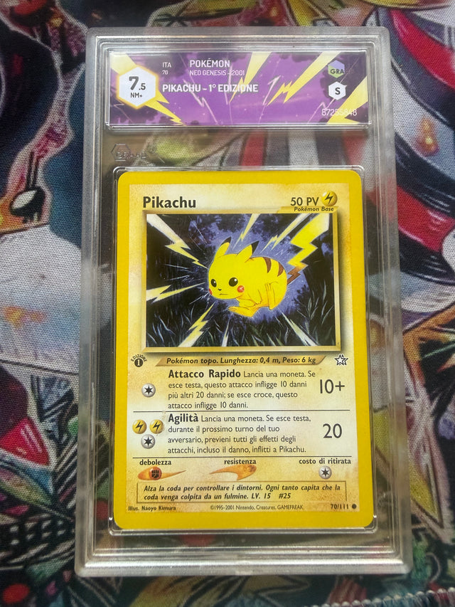 Pikachu 1st Edition Neo Genesis – Grade 7.5 – Pokémon gradata