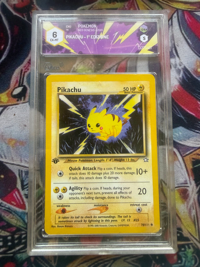 Pikachu 1st Edition Neo Genesis – Grade 6 – Pokémon gradata