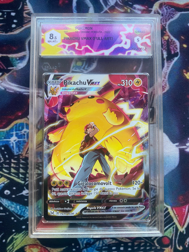 Pikachu V MAX Origine Perduta 2022 GRAAD 8.5 – Pokémon gradata