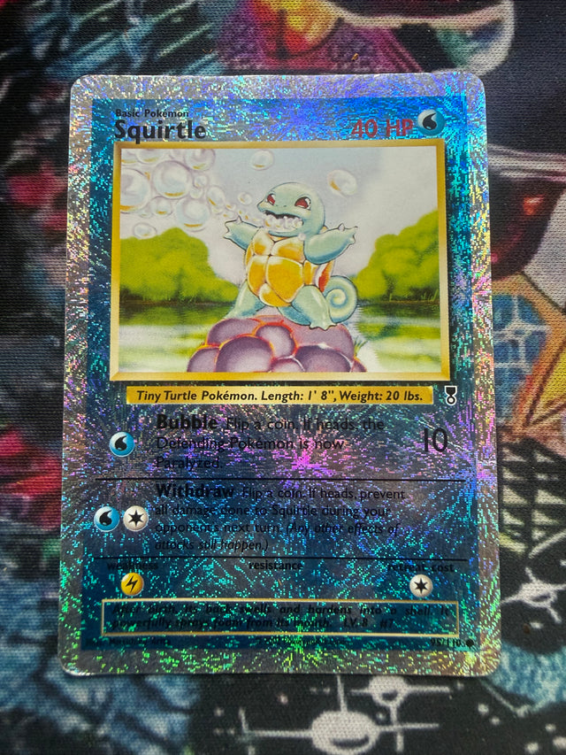 Squirtle Reverse Holo ITA - piega sul fronte (Heavily Played) – Pokémon – fronte