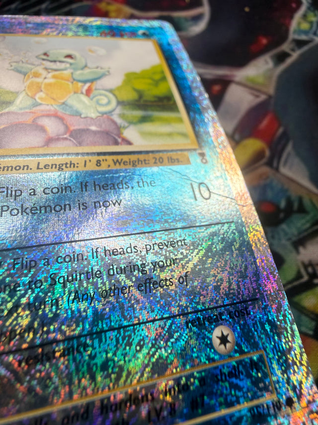 Squirtle Reverse Holo ITA - piega sul fronte (Heavily Played) – Pokémon – fronte